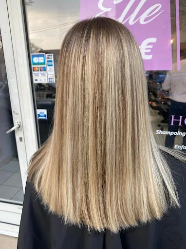 Balayage blond lisse
